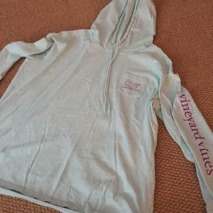Xl girls teal vineyard vines hoodie t shirt